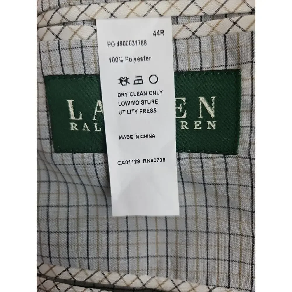 Ralph Lauren Green Label Suede Tan Sport Jacket Blazer 44R Fully Lined Grt Shape